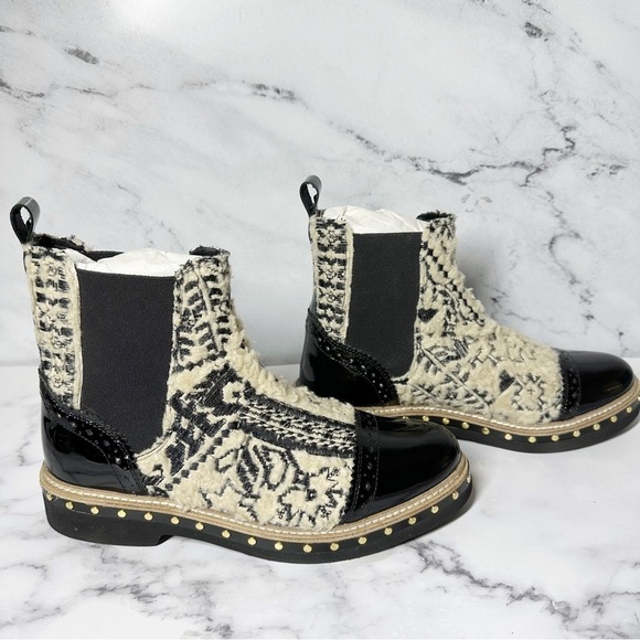 Free People Textile Atlas Chelsea Boot Beige Size EU 36.5 - Picture 9 of 12